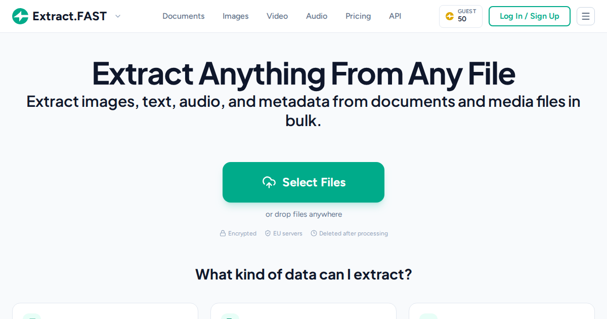 Extract Images, Text & Data from Any File